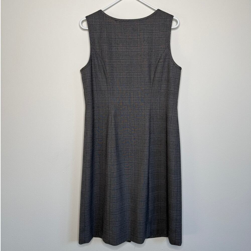 Pendleton Wool Dress Button Front Gray Plaid Made… - image 2